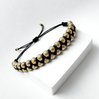 Pulsera doble carril con 36 balínes diamantados #5