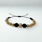 Pulsera con 14 balines italianos #6 y 1 balín central diamantado #8