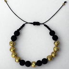 Pulsera con 6 balines neoprenos #8 y 9 balines diamantados #8