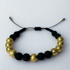 Pulsera con 6 balines neoprenos #8 y 9 balines diamantados #8